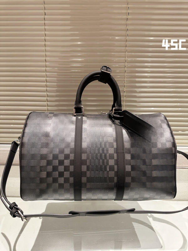 Keepall kožna putna torba, unisex, 20–35 L, vrhunska goveđa koža, platnena podstava, za vanjske sportove