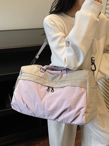 Putna torba s odjeljkom za suho i mokro, sklopiva, unisex, platno vanjski materijal, poliester podstava