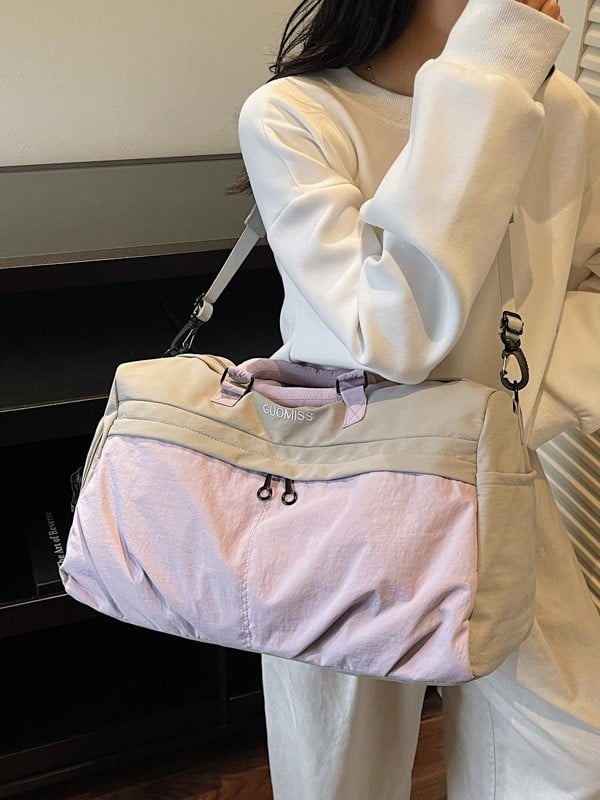 Putna torba s odjeljkom za suho i mokro, sklopiva, unisex, platno vanjski materijal, poliester podstava