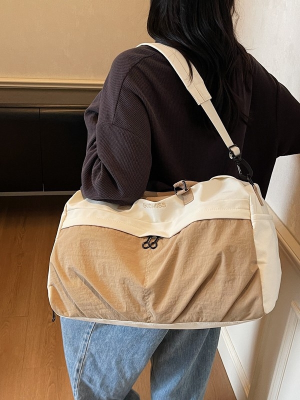 Putna torba s odjeljkom za suho i mokro, sklopiva, unisex, platno vanjski materijal, poliester podstava