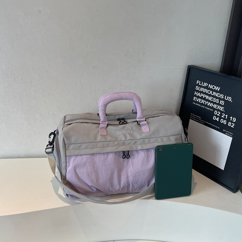 Putna torba s odjeljkom za suho i mokro, sklopiva, unisex, platno vanjski materijal, poliester podstava