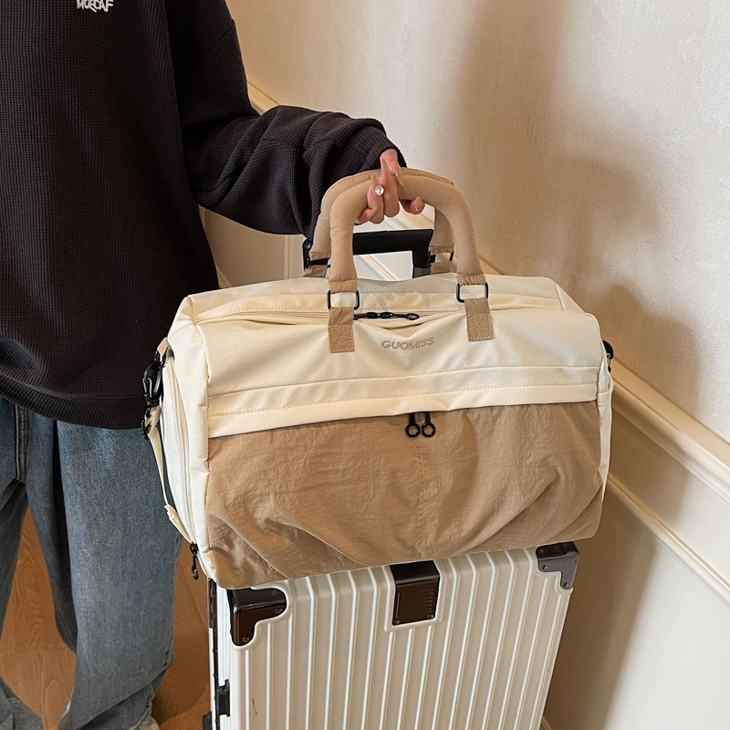 Putna torba s odjeljkom za suho i mokro, sklopiva, unisex, platno vanjski materijal, poliester podstava
