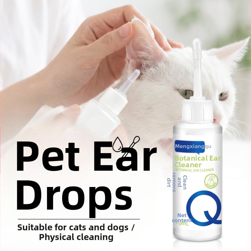 Разтвор за почистване на ушния канал при домашни любимци, за котки и кучета, почиства ушния канал, течна силиконова база, течна форма, общо предназначение