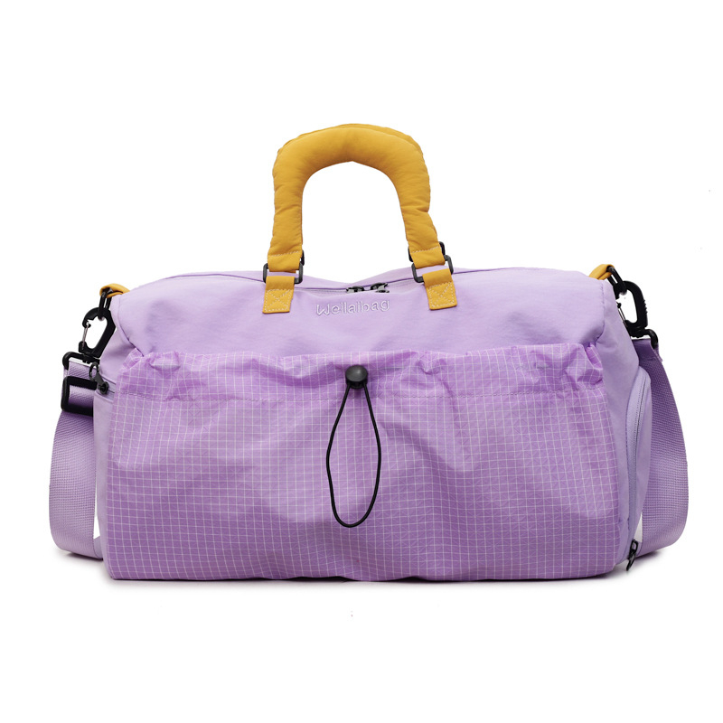 Utazótáska, 20–35L kapacitású, Oxford anyag, vízálló, száraz–nedves elválasztás, szabadidős utazási stílus