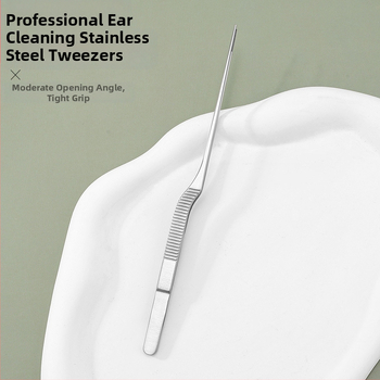 Pinceta na čistenie uší s ultra tenkým krokodílím zubom, nerezová oceľ 420J2, balenie 500 ks