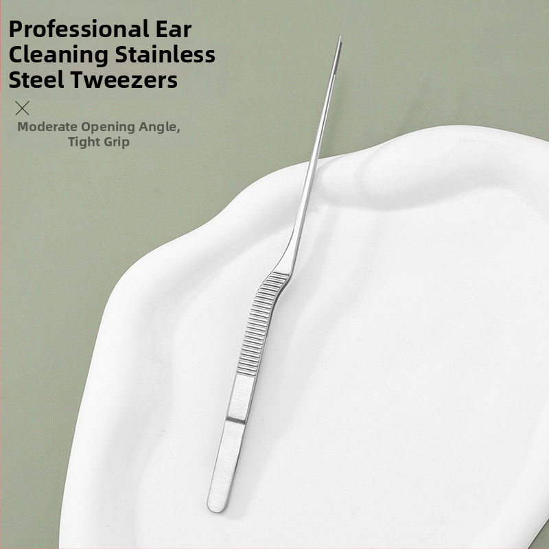 Pinceta na čistenie uší s ultra tenkým krokodílím zubom, nerezová oceľ 420J2, balenie 500 ks