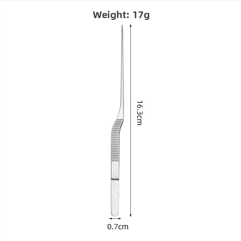 Pinceta na čistenie uší s ultra tenkým krokodílím zubom, nerezová oceľ 420J2, balenie 500 ks