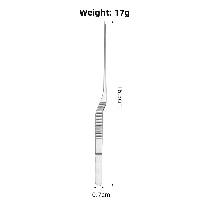 Pinceta na čistenie uší s ultra tenkým krokodílím zubom, nerezová oceľ 420J2, balenie 500 ks