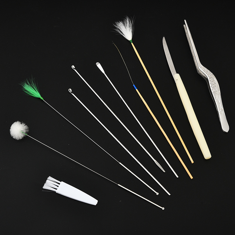 Sada lyžičiek do uší z nerezovej ocele; kód produktu Sj-004; nie je dovezené.