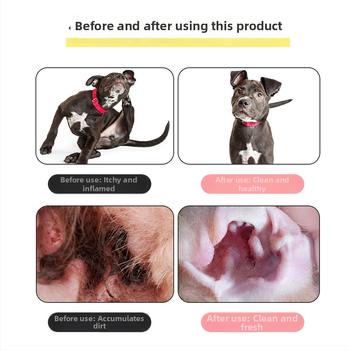 Пудра за ушите за домашни любимци (кучета и котки) – почистване и изсушаване на ушния канал, предпазване от ушни акари