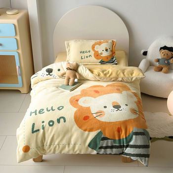 Dječji set posteljine od mliječnog velura s crtićem, 3 dijela, reaktivni tisak, zima 2025