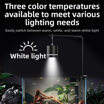 LED akvarijné svetlo s plným spektrom, hliníková zliatina, 16W, trojfarebná regulácia, kontrola rias a osvetlenie vodných rastlín
