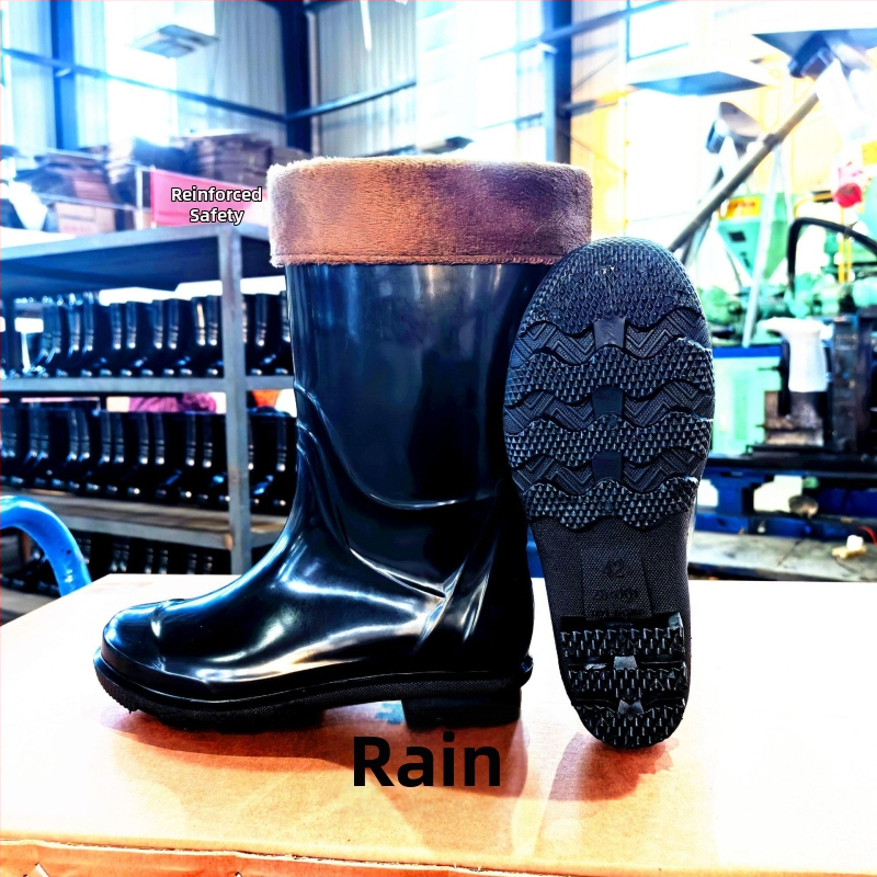 Ghete de ploaie din PVC, tibie înaltă, respirante și încălzite, antiderapante