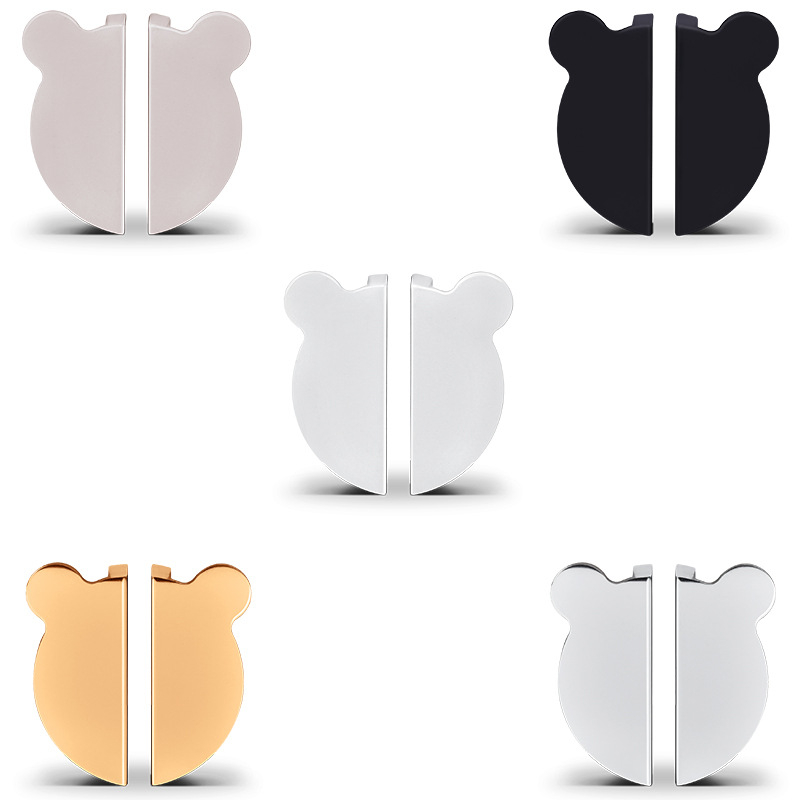 Drška za ormar s glavom medvjeda - aluminijska legura, Olefo, model Bear handle, za ormariće i ladice, moderan minimalistički stil