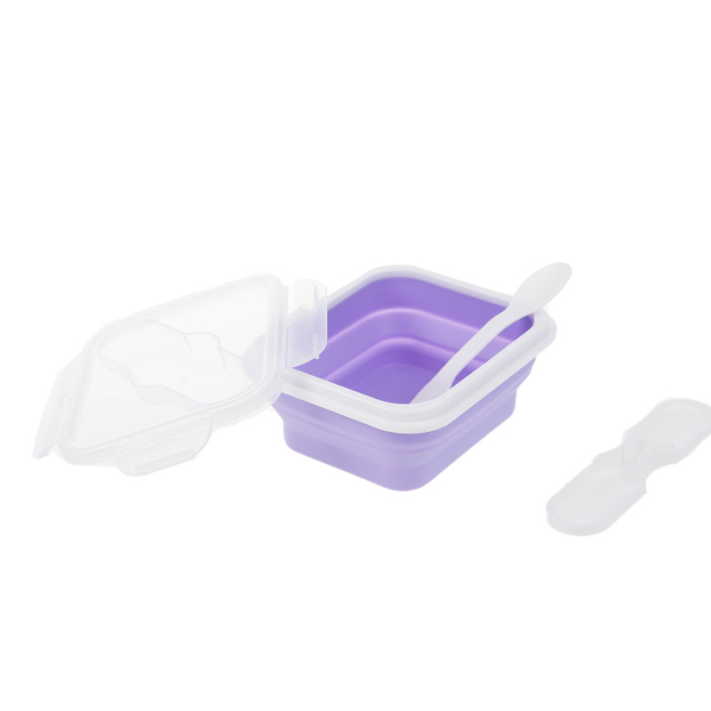 Kutija za obrok od silikona, sklopiva, 501–800 ml, zatvorena i slagiva