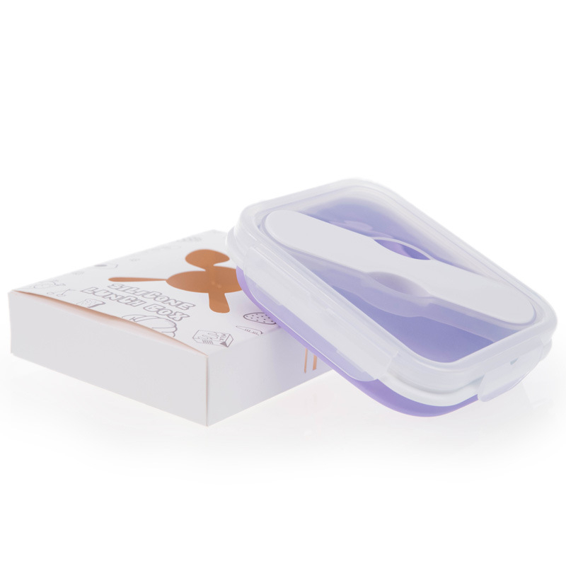 Kutija za obrok od silikona, sklopiva, 501–800 ml, zatvorena i slagiva