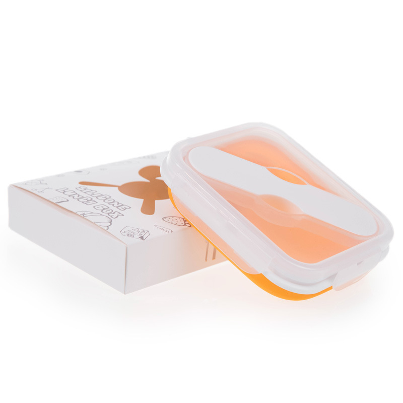 Kutija za obrok od silikona, sklopiva, 501–800 ml, zatvorena i slagiva