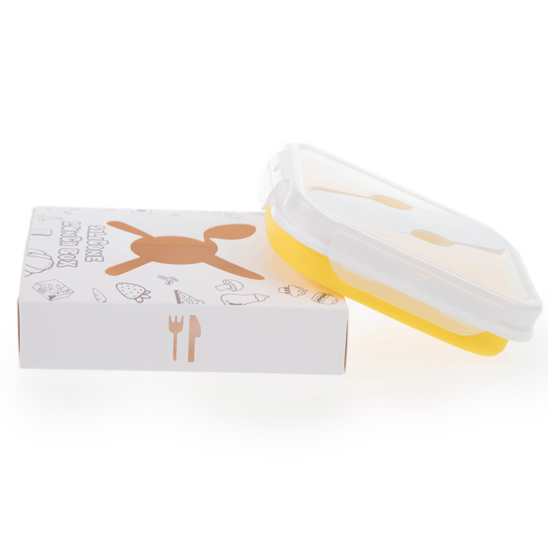 Kutija za obrok od silikona, sklopiva, 501–800 ml, zatvorena i slagiva