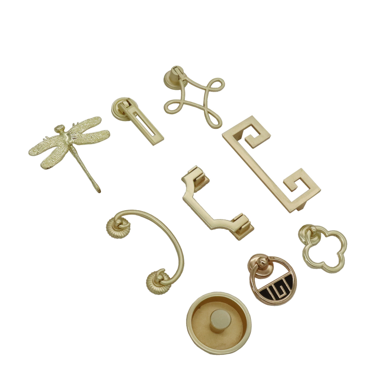 Ručka za vrata ormarića i ladicu, Novi kineski stil, cinkova legura, elektropalirani završetak, model Novi kineski stil 5, za ladice i ormariće