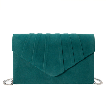 Baršunasta clutch torbica - mala kvadratna forma, vodoravni oblik, otvaranje poklopcem, podstava od poliestera