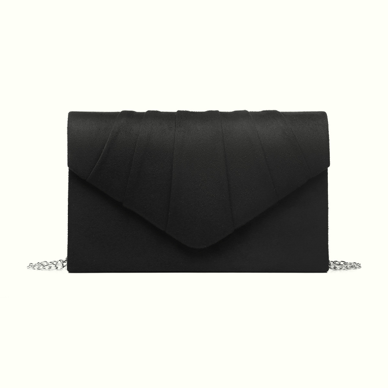 Baršunasta clutch torbica - mala kvadratna forma, vodoravni oblik, otvaranje poklopcem, podstava od poliestera