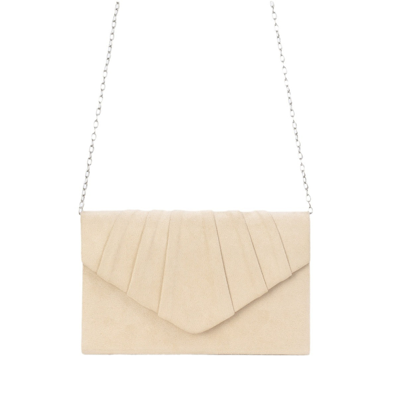 Baršunasta clutch torbica - mala kvadratna forma, vodoravni oblik, otvaranje poklopcem, podstava od poliestera