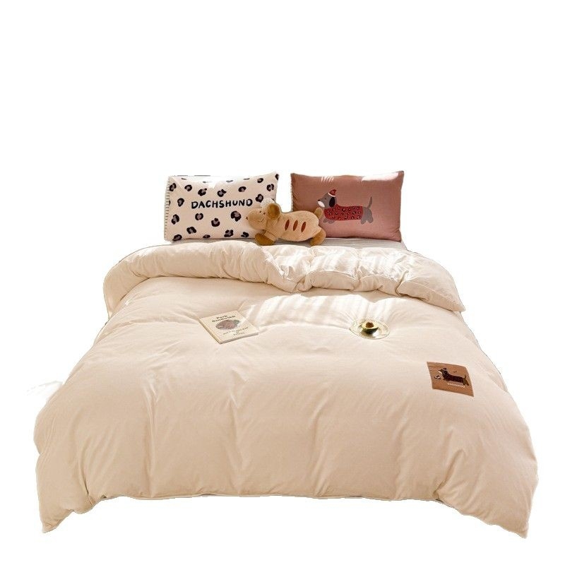 Četverodijelni set posteljine, oprani pamuk, karikatura uzorak, reaktivno ispisivanje