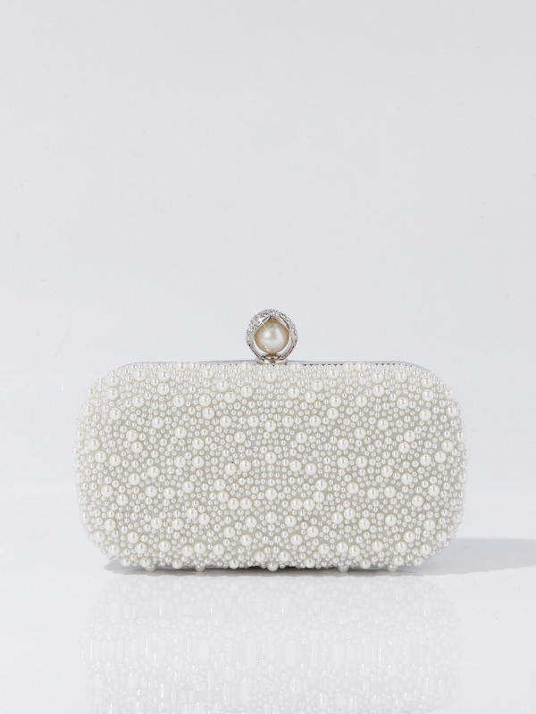 Perlasta večernja torbica, Beaded Cheongsam clutch, mali kvadratni oblik, magnetsko zatvaranje, pretinci za telefon i dokumente, poliester podstava