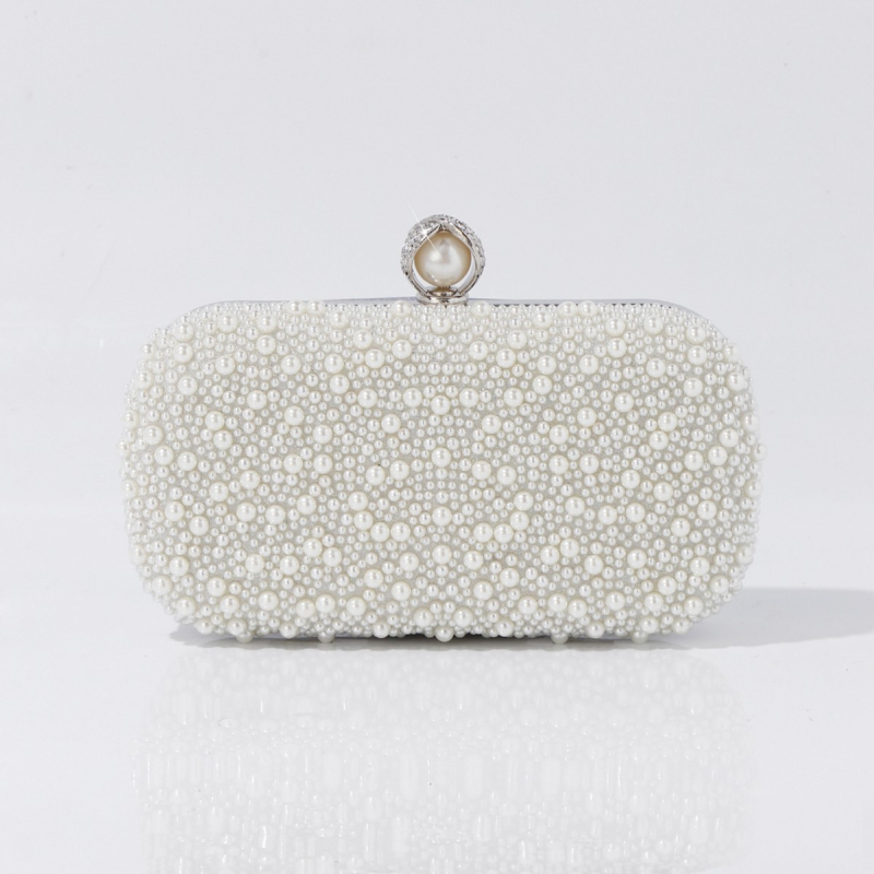 Perlasta večernja torbica, Beaded Cheongsam clutch, mali kvadratni oblik, magnetsko zatvaranje, pretinci za telefon i dokumente, poliester podstava