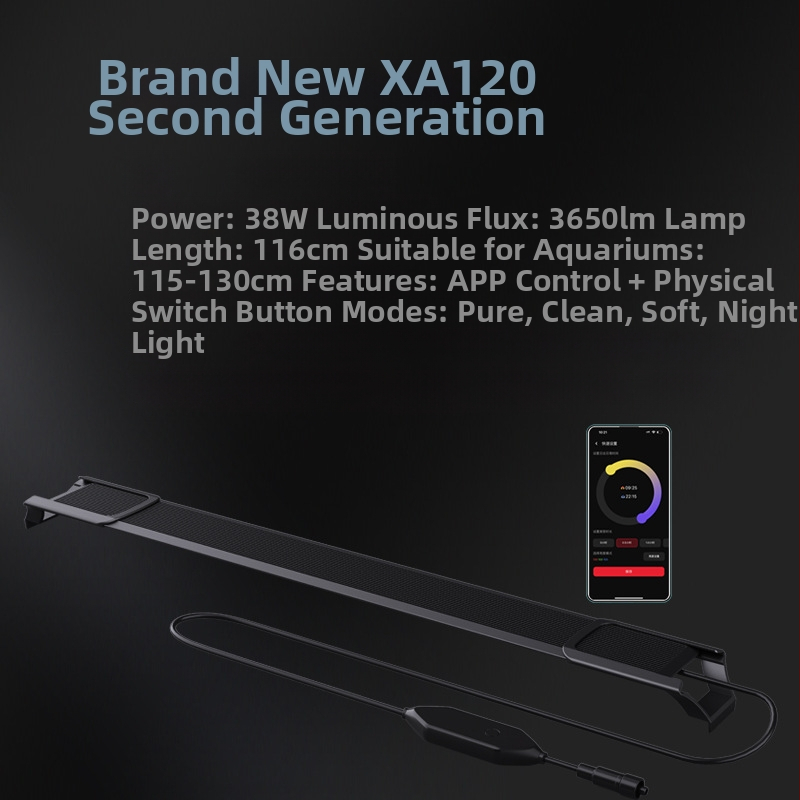 Magic Point Xa serija LED lampe za akvarij — vodootporna, vremenski tajmer izlaska i zalaska sunca, opcije snage