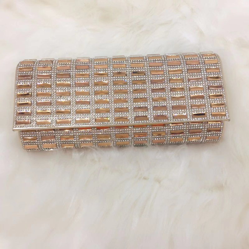 Večernja clutch torbica — svila tijelo, mala kvadratna forma, zaključavanje na bravu, horizontalni kvadratni oblik, poliester podstava