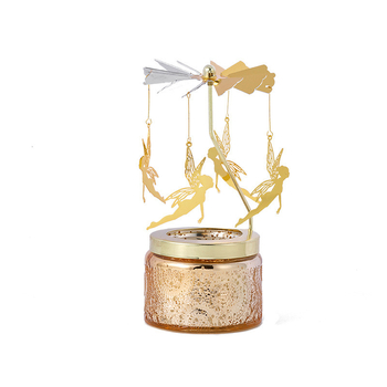 Felinar rotativ pentru lumânări, cilindric, lumânare parfumată din ceară de soia, făcut manual