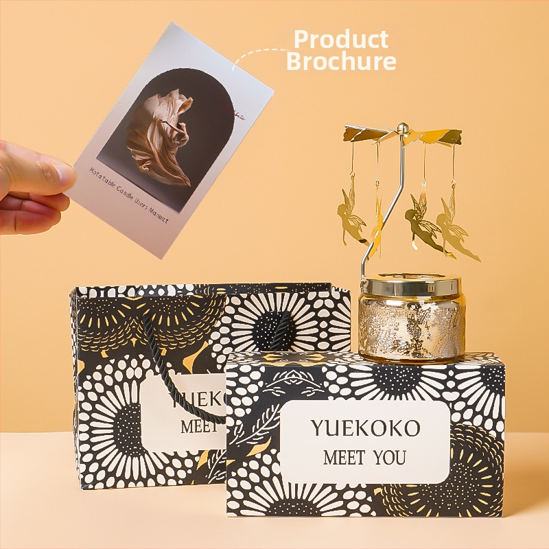 Felinar rotativ pentru lumânări, cilindric, lumânare parfumată din ceară de soia, făcut manual