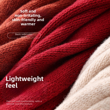 Μαλλινό φουλάρι με ύφανση warp-knit, περισσότερα από 96% μαλλί, ζεστό για τον χειμώνα, All-Match στυλ DWJ57