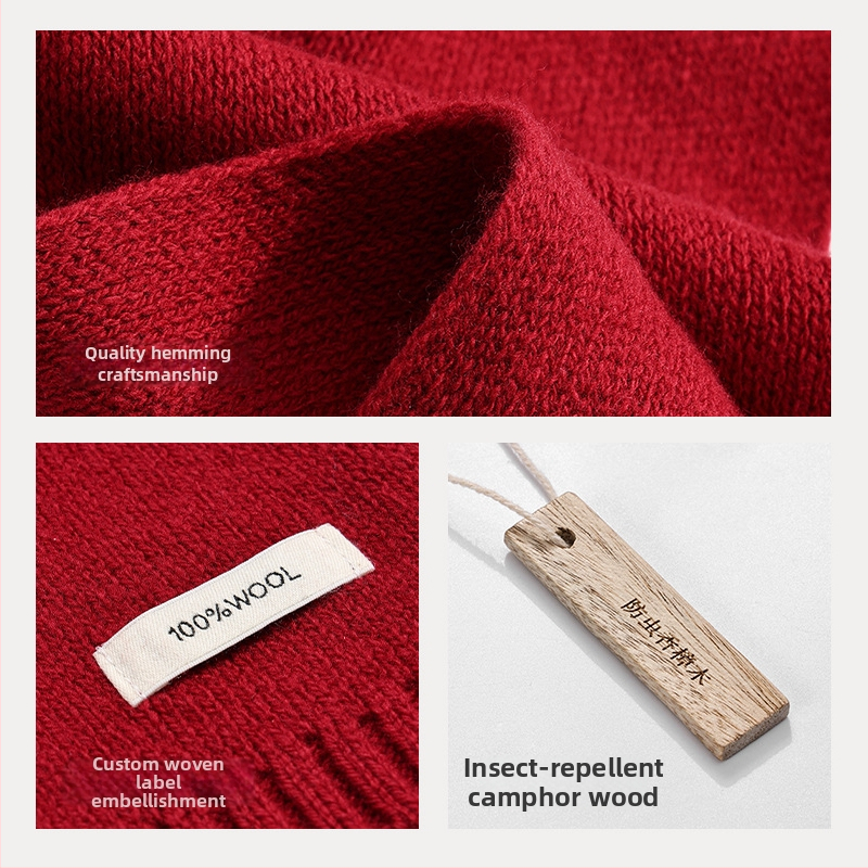 Μαλλινό φουλάρι με ύφανση warp-knit, περισσότερα από 96% μαλλί, ζεστό για τον χειμώνα, All-Match στυλ DWJ57