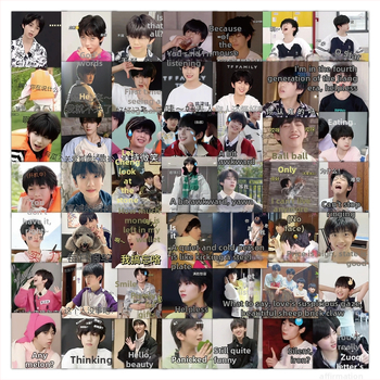 Σετ αυτοκόλλητων Rucheng, 63 φύλλα, γλυκό στυλ, εκτύπωση, αυτοκόλλητα με κόλλα