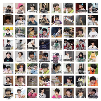 Σετ αυτοκόλλητων Rucheng, 63 φύλλα, γλυκό στυλ, εκτύπωση, αυτοκόλλητα με κόλλα