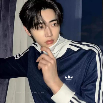 Uniszex pamut állógalléros dzseki, hosszú ujjú, őszi viselet