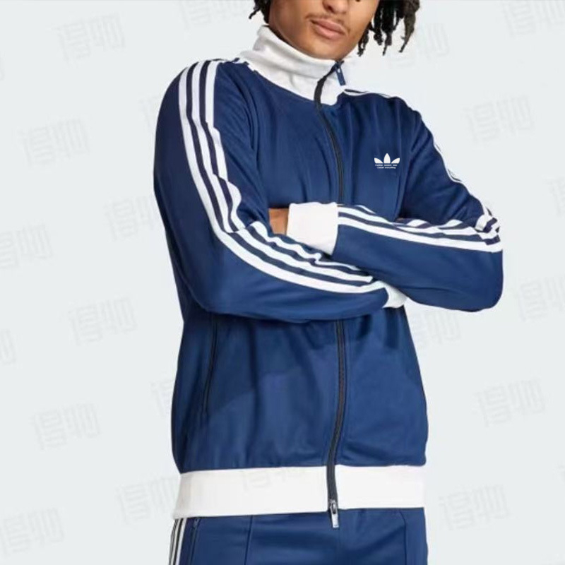 Uniszex csíkos polo galléros dzseki, hosszú ujjú, 95% pamut – őszi viselet