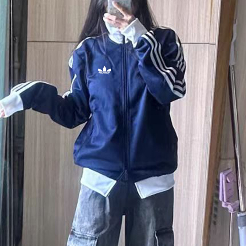 Uniszex csíkos polo galléros dzseki, hosszú ujjú, 95% pamut – őszi viselet