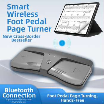 Pedal-operated page turner για μουσικές παρτιτούρες για ηλεκτρονικά πληκτρολόγια, ABS σκληρό περίβλημα, μοντέλο Music translator, συσκευασία: χαρτοκιβώτιο