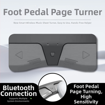 Pedal-operated page turner για μουσικές παρτιτούρες για ηλεκτρονικά πληκτρολόγια, ABS σκληρό περίβλημα, μοντέλο Music translator, συσκευασία: χαρτοκιβώτιο