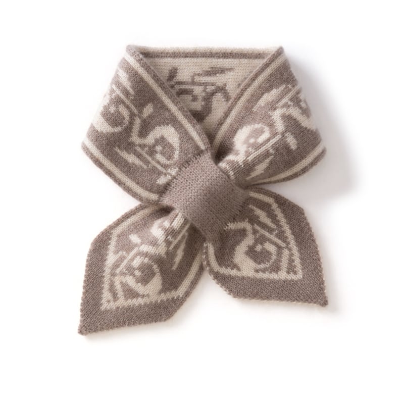 Кашмирен шал за врата с warp-плетение, прорезан дизайн, запазва топлината през зимата