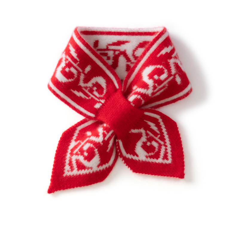 Кашмирен шал за врата с warp-плетение, прорезан дизайн, запазва топлината през зимата