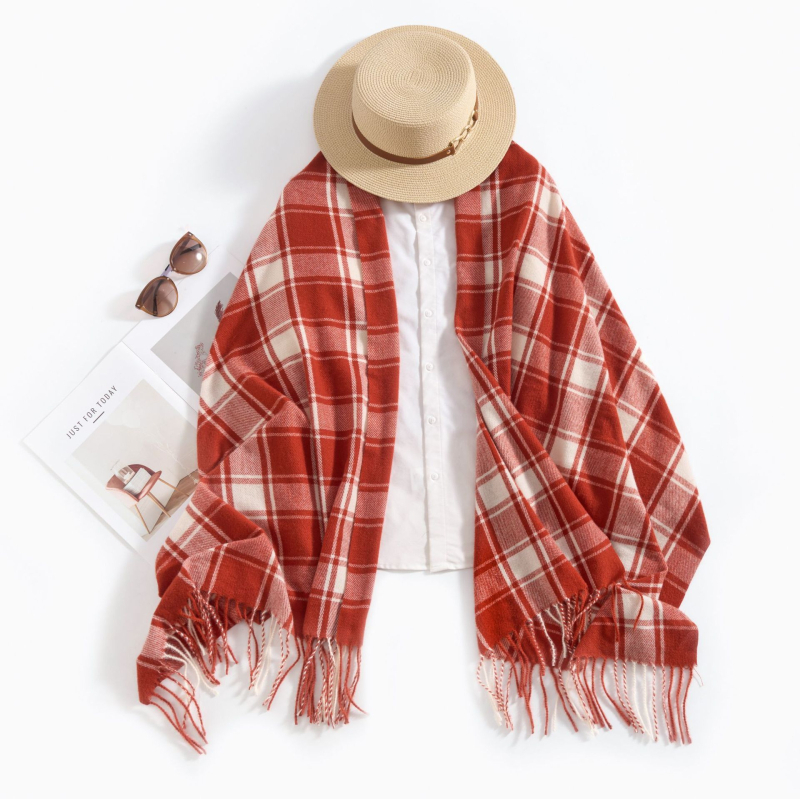 Šal od imitacijskog kašmira, warp knitting tehnika, održava toplinu, jesen