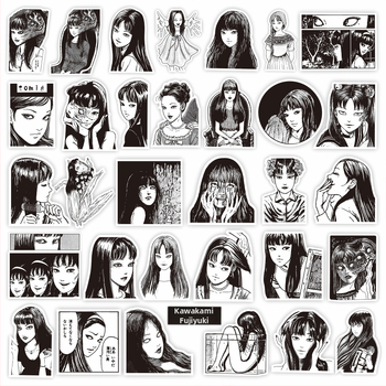 Σετ αυτοκόλλητων για ημερολόγιο με θεματολογία τρόμου μάνγκα; αυτοκόλλητα με κόλλα; ιαπωνικό στυλ; εκτύπωση