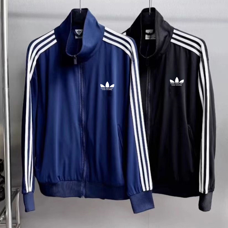 Clover hímzett sportos dzseki, uniszex, álló gallér, hosszú ujjú, 91–95% poliészter