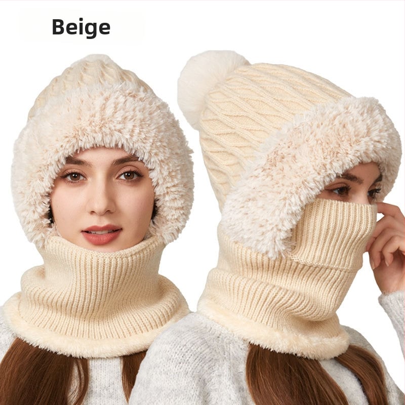 Σετ πλεκτό καπέλο και φουλάρι με υψηλή ελαστικότητα (Ακρυλικό νήμα; Μονόχρωμο; Για ενήλικες γυναίκες; Χειμώνας)