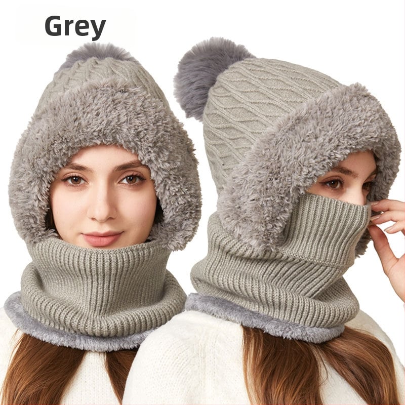 Σετ πλεκτό καπέλο και φουλάρι με υψηλή ελαστικότητα (Ακρυλικό νήμα; Μονόχρωμο; Για ενήλικες γυναίκες; Χειμώνας)