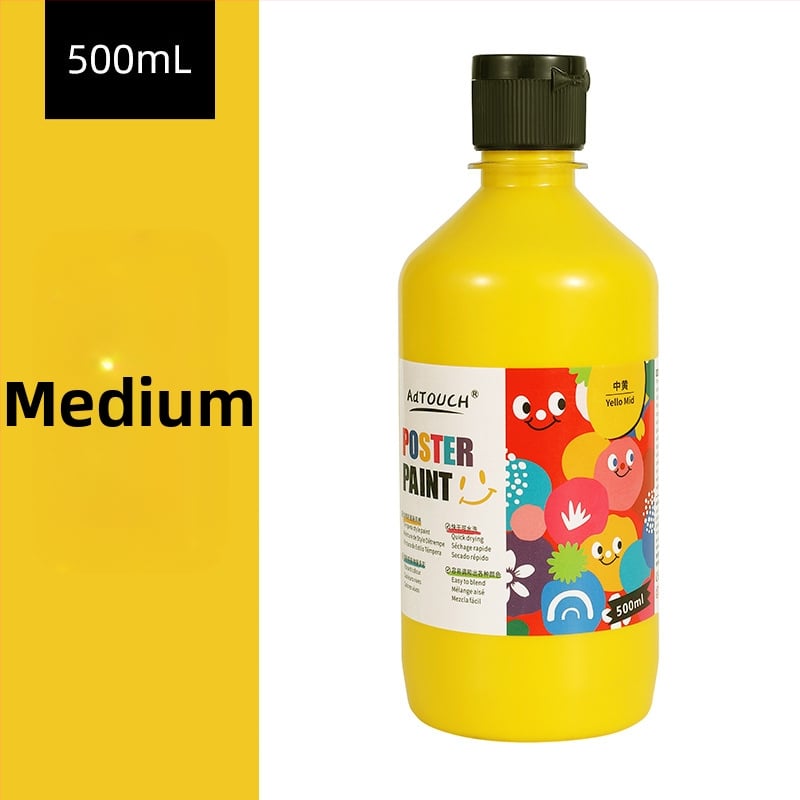 Гуаш комплект за рисуване Yijia, бутилкова опаковка, за начално училище и детска градина